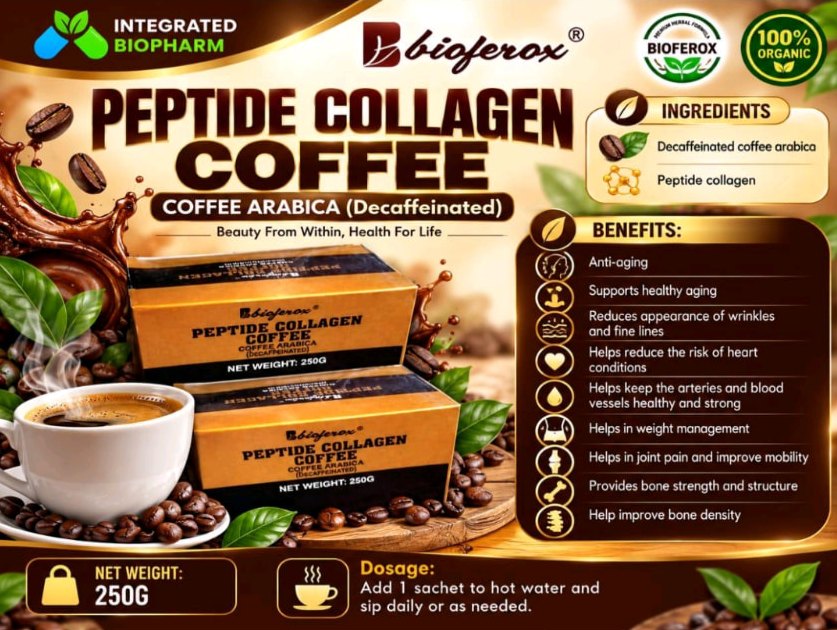 Peptide Collagen Coffee product infographic