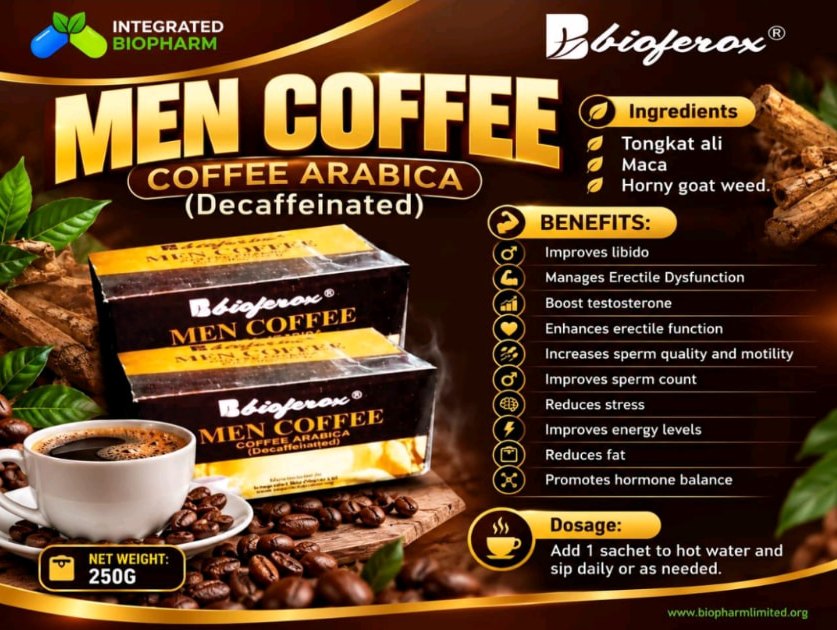 Men Coffee product infographic
