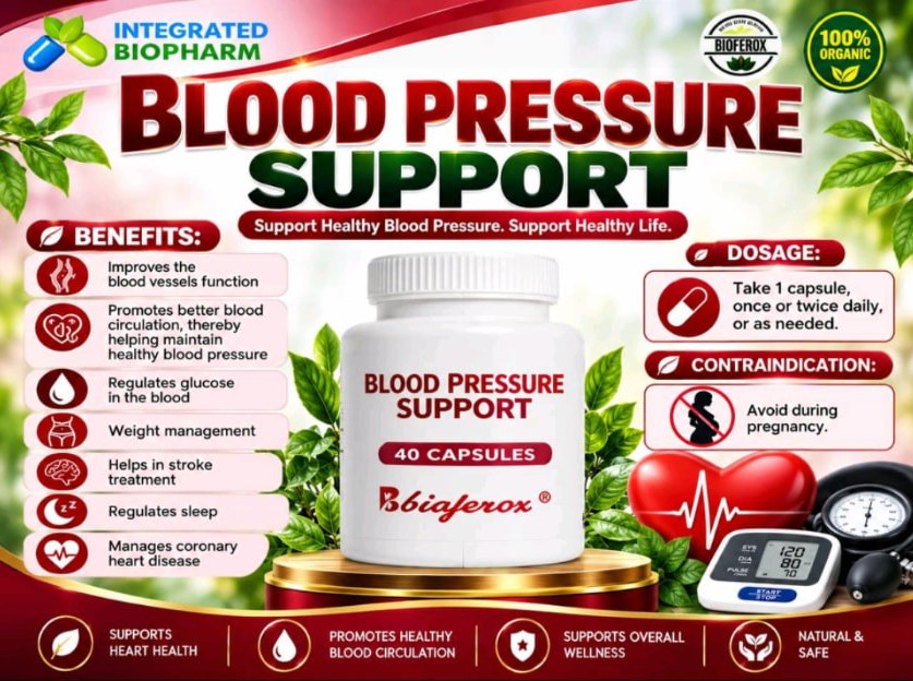 Blood Pressure Support Awareness product infographic